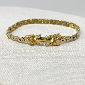 Goldette Link Bracelet Marked‎ Vintage Gold-Tone Chain